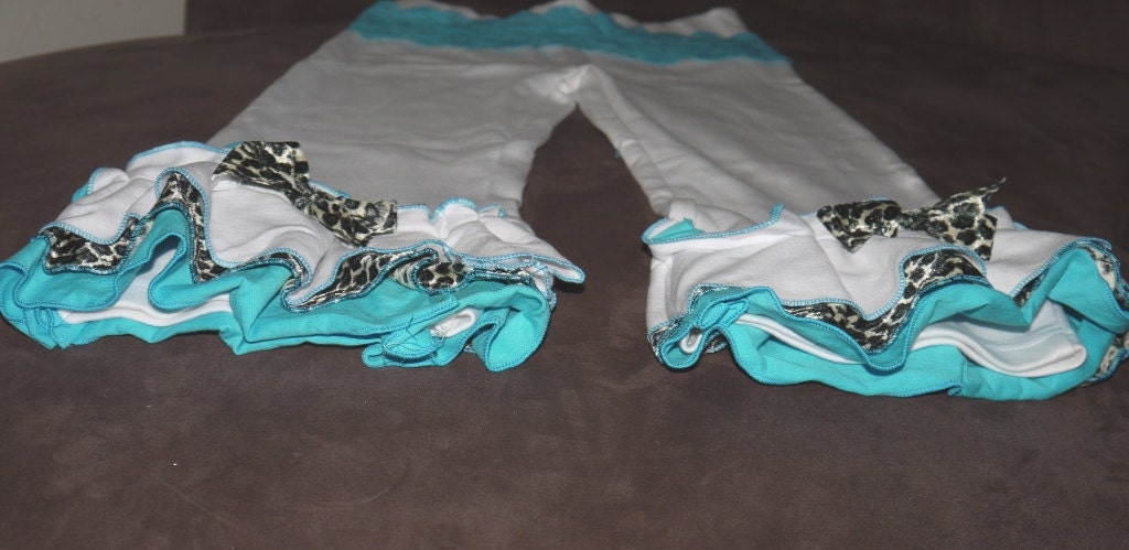 Hippie Bell bottom Layered Comfort Pants with Lace Belt - OOAK - Size 4T