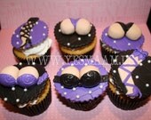 12 Naughty Cupcake Fondant Toppers