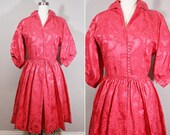 Vintage Evening Dress / Valentine's Day / Holiday Dress / 1950s