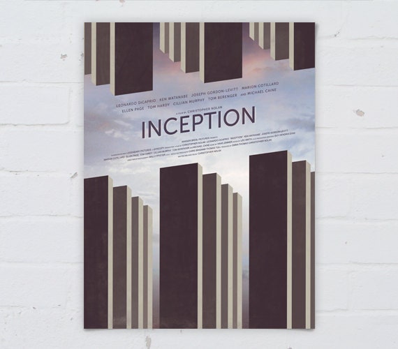 INCEPTION - Movie Poster: 12x16" Fine Art Print