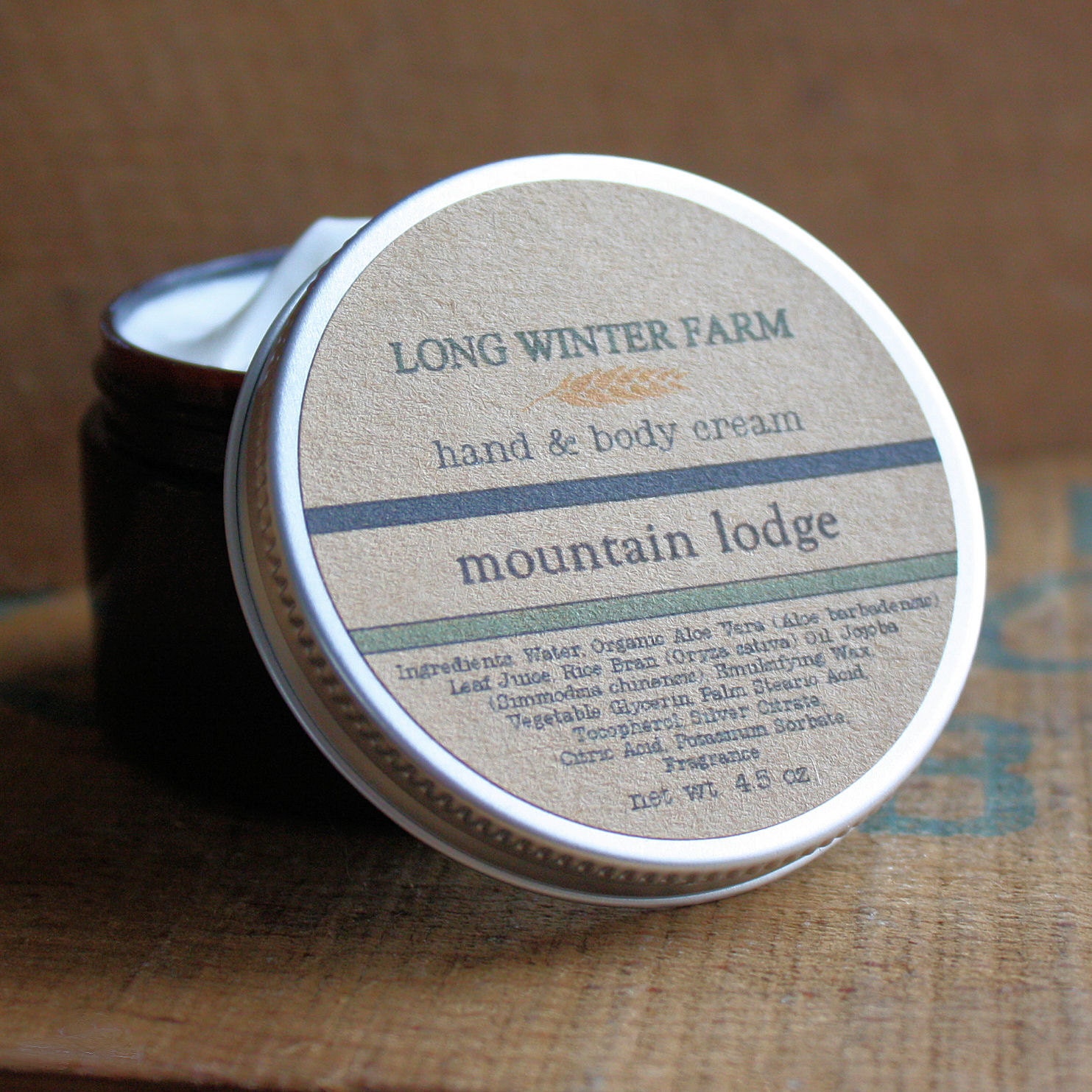 Mountain Lodge Cream with Organic Aloe Juice hand body Lotion Balsam Juniper