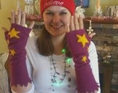 Starry Sleeved pixie wool arm warmers