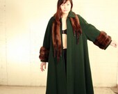 MINK & GREEN 1950s Wool Swing Coat