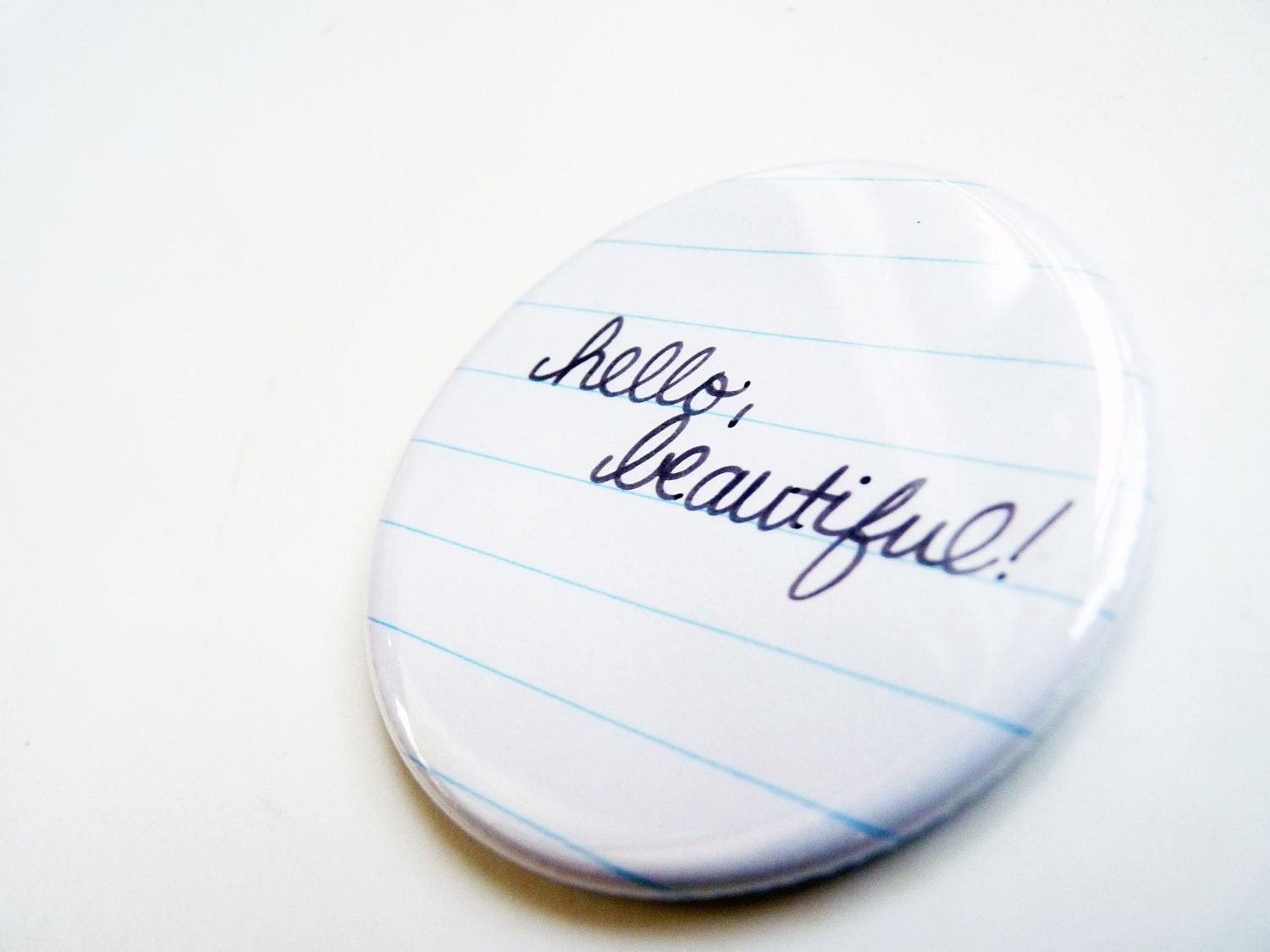 Hello Beautiful - Pocket Mirror - Great for Valentine's Day, Bridesmaid Gift, Under 5 Gift, Party Favors