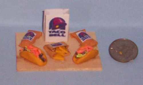 Dollhouse Miniature Taco Bell Fast Food Set