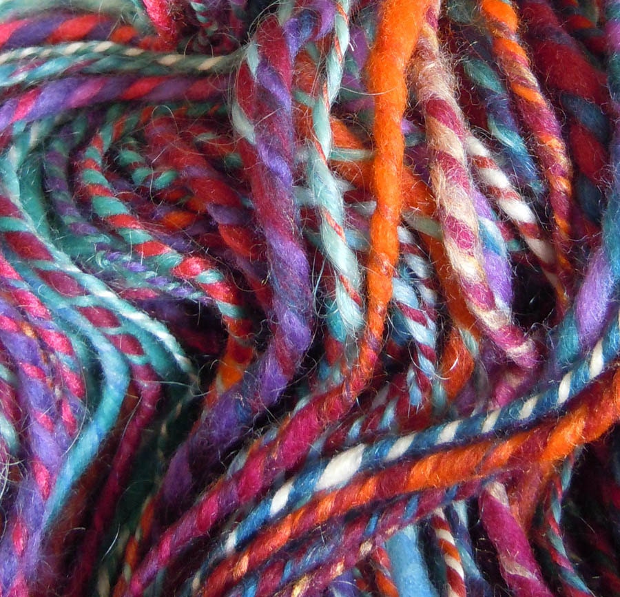 Mish-Mash Handspun Merino Silk Mohair Yarn 105g