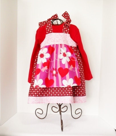 Valentine Dress READY TO SHIP Size 12 mo 18 mo 24 mo