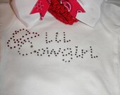 Lil Cowgirl BLING onesie/shirt and hairbow combo--Sparkle and Bling