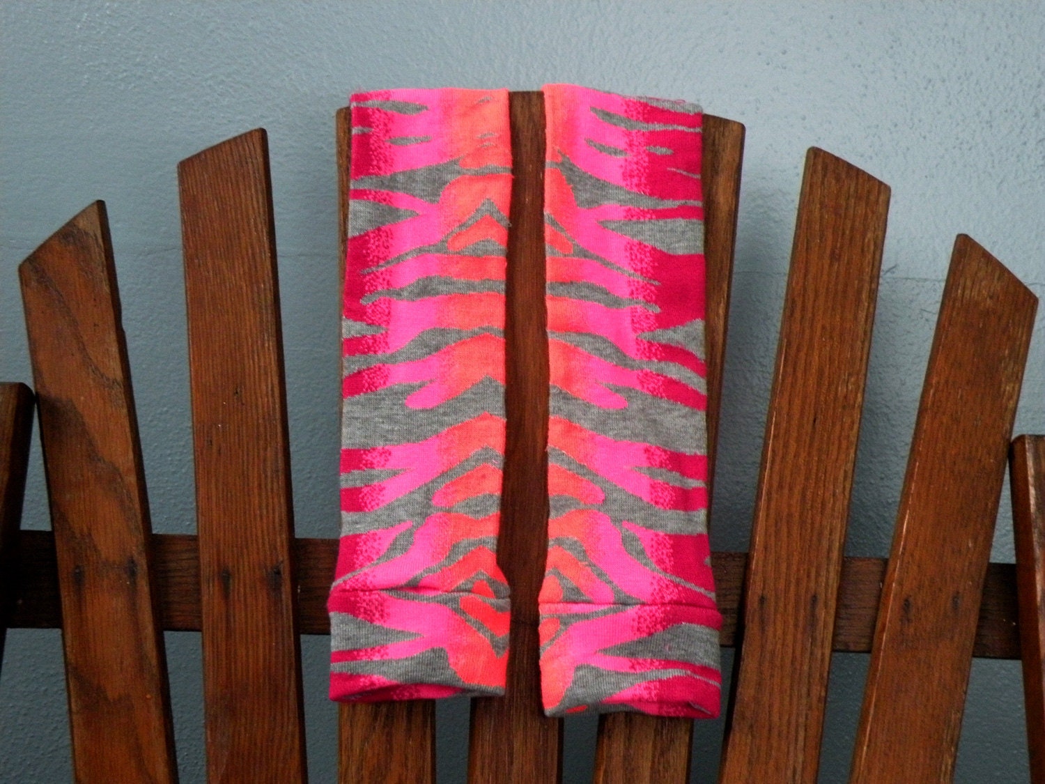 Baby Leggings for Girls - Animal Print in Pink, Orange and Gray