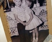 Handmade Valentine Greeting Card  - You are Loved Vintage Children Kissing
