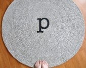 Monogram Rug Made to Order 4 feet in diameter
