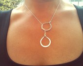 Tears of joy" - Sterling silver necklace with 999 % fine silver pendants