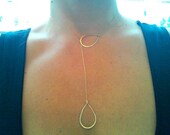 Tears of joy" - 14K gold filled necklace,Gold  Tear drop, hammered drops on a 14K gold filled chain, Teardrop Necklace