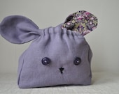 Lavender Linen and Liberty Lapin -Little Lunch Bag -  Petite Storage