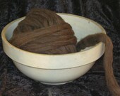 Whitefish Bay Farm Corriedale Brown Pin Drafted Roving-4 Ounces
