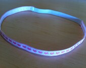 Pink Heart Headband (1/2" wide)