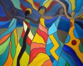 No Borders- Art Print Poster Abstract Painting