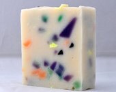 Confetti Coconut Milk Cold Process Vegan Soap, Unscented for sensitive or dry skin, 4 oz