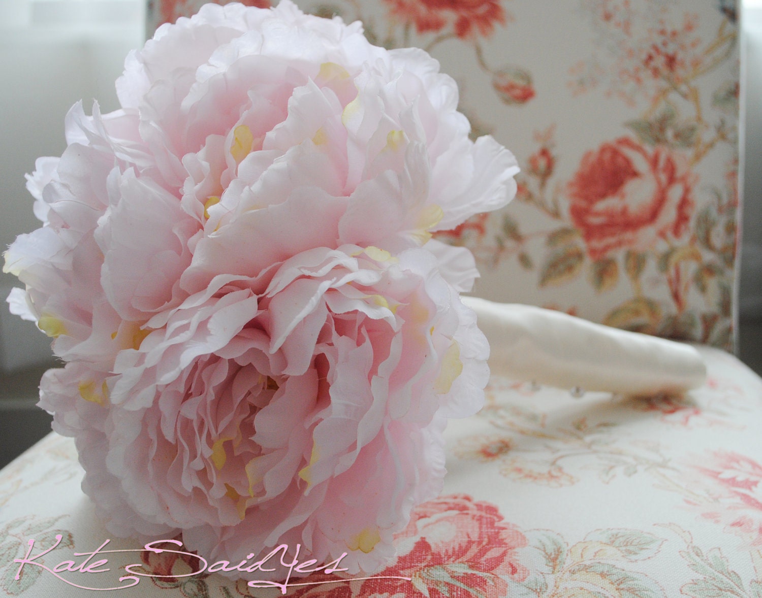 Pink Peony Wedding Bouquet - Light Pink Peony Bridal Bouquet