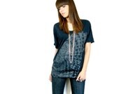 Wing print slouchy tee One Size