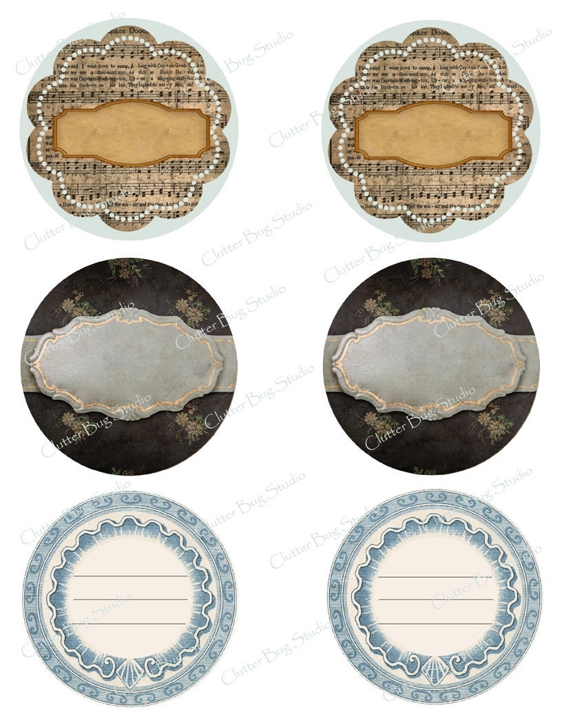 Custom Printed one dozen (12) Round Circle Self-Adhesive  Sticker Labels - 3 1/3 inch for your Empty Ribbon spools - One dozen (12) stickers