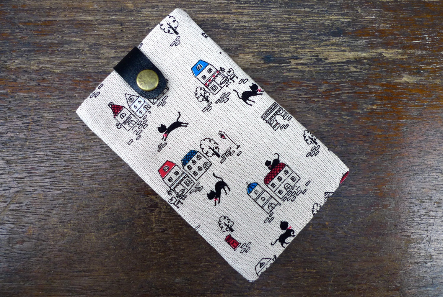 iPhone 4s, 4, 3g Padded Cute Sleeves - Black Kitty
