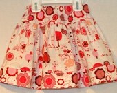 Custom Pink and Red Kitty Garden by Alexander Henry Gathered Skirt Sizes 18 month - 8 Girls