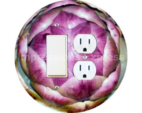 Artichoke Double Rocker Switch and Duplex Outlet Plate Cover