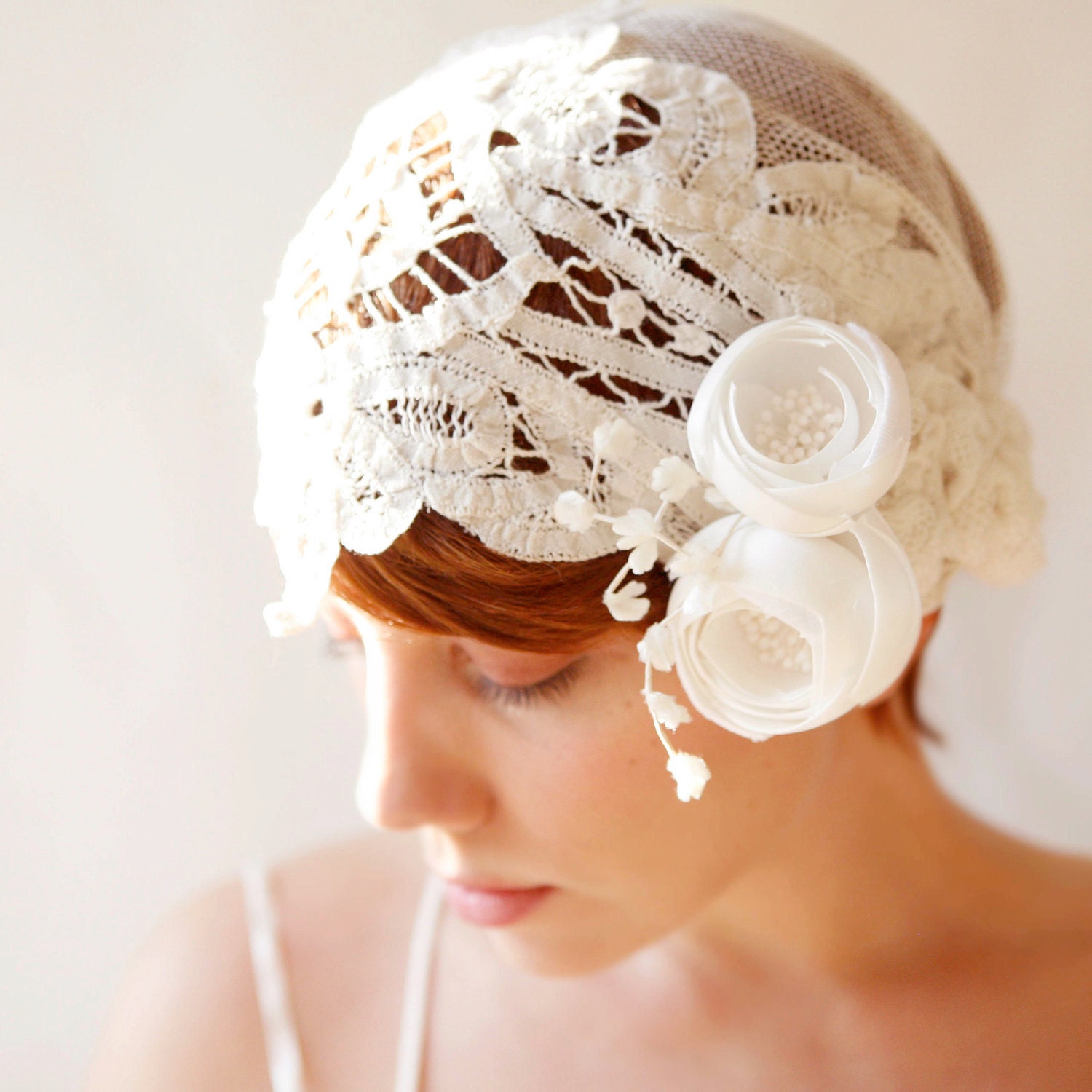 bridal lace headpiece 'bespoke'