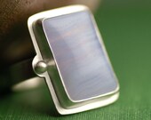 Blue Lace Agate and Sterling Silver Ring
