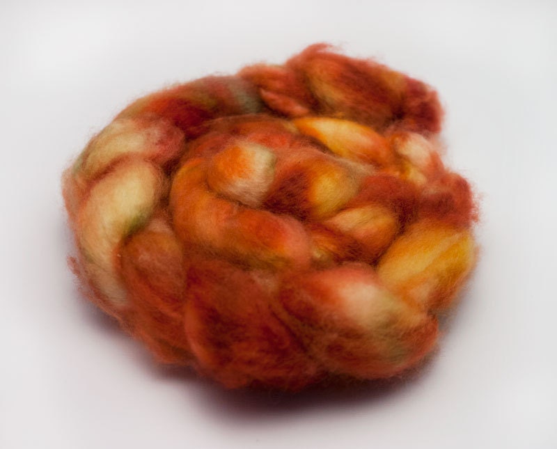 Autumn colors - 100g Bluefaced Leicester Roving