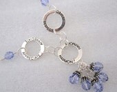 Inspirational Necklace Honesty Respect Appreciation Silver Circles