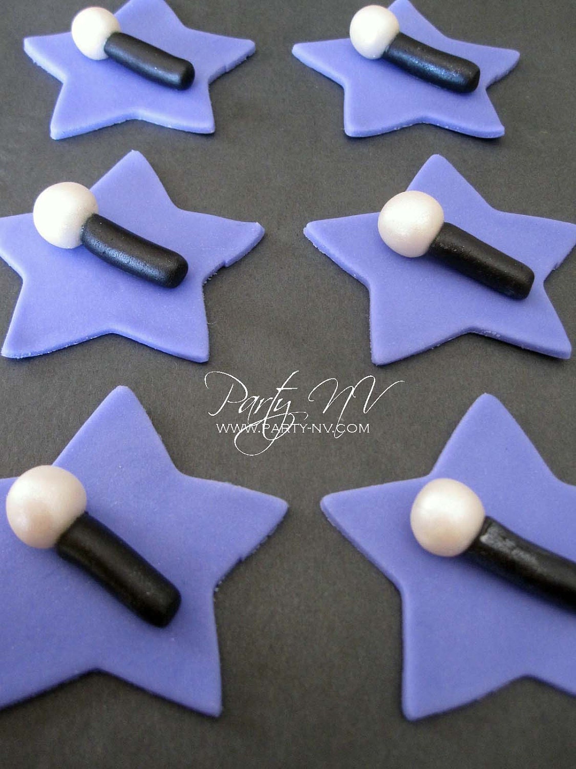 EDIBLE (Fondant Cupcake Toppers) - Rockstar Microphones Il_170x135