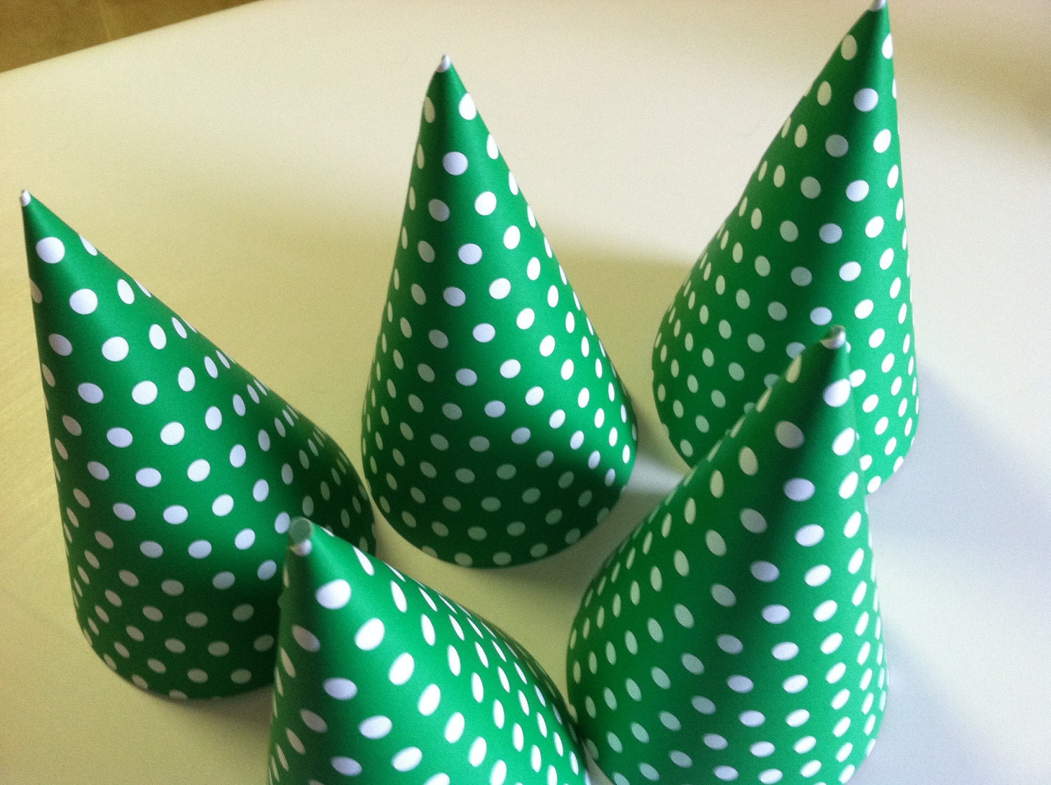 Sale Green Polka Dot Birthday Hat Set of 5 Il_170x135