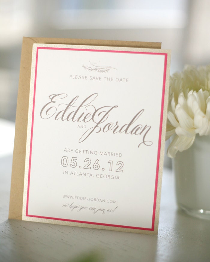 Loft Save the Date - custom wedding save the date card