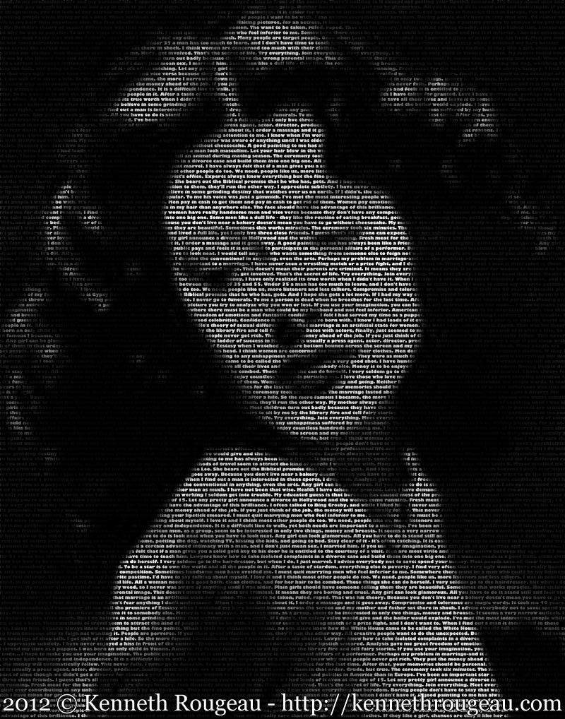 Hedy Lamarr - 11x14 Typographical Portrait Fine Art Print