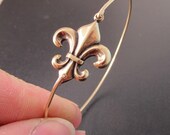 Bangle Bracelet Fleur de Lis - Gold