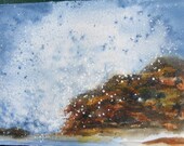 Crash-Watercolor Painting of Ocean Wave