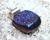 Metallic Royal Blue Titanium Drusy Quartz on Sterling Silver ... 4th of July, Asbury Park Necklace ... Druzy Agate