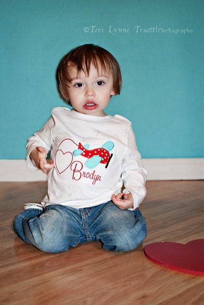 Sky Writer Boy's Valentine Shirt