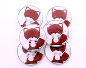 Fox Buttons. 6 Handmade Buttons. Fox Buttons for Sewing.