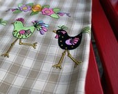 Funky Chickens Tea Towel