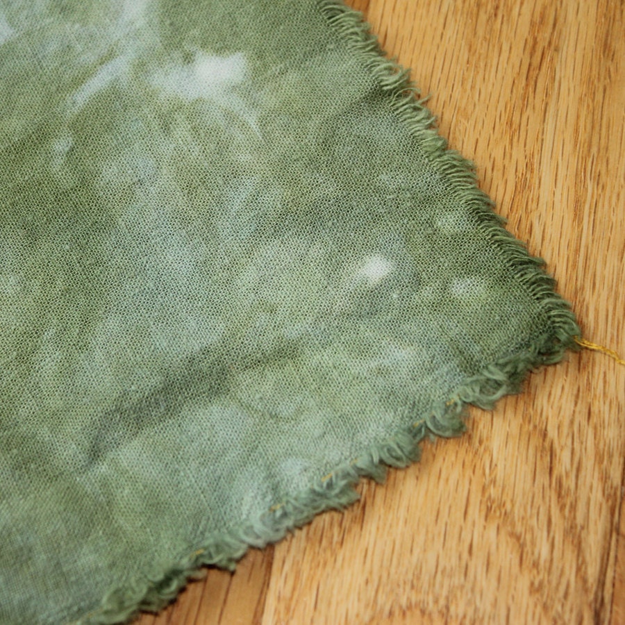 Hemp Fabric Organic Cotton MOSS art dyed