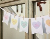Printable Convo Heart Mini Banner