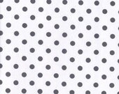 Dumb Dot Haze Charcoal Gray Polka Dots by Michael Miller Fabrics, Modern Fabric