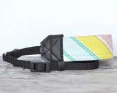 DSLR Wrist Strap - Zag Stripe Pink Yellow and Green