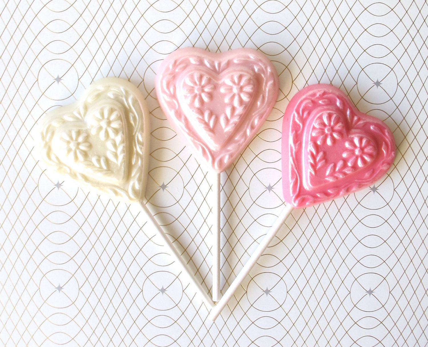 3 Filigree Heart Chocolate Lollipops Il_170x135
