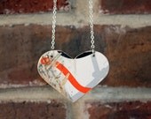 Recycled Skateboard Heart Necklace-Mod Love