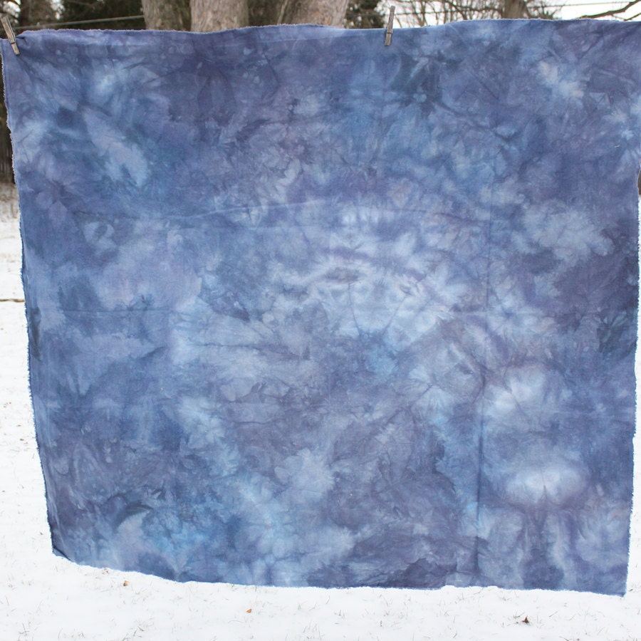 Hemp Fabric Organic Cotton AZURE art dyed