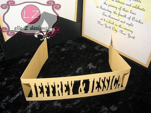 Set of 75 Personalized Belly Bands for DIY Wedding Invitations